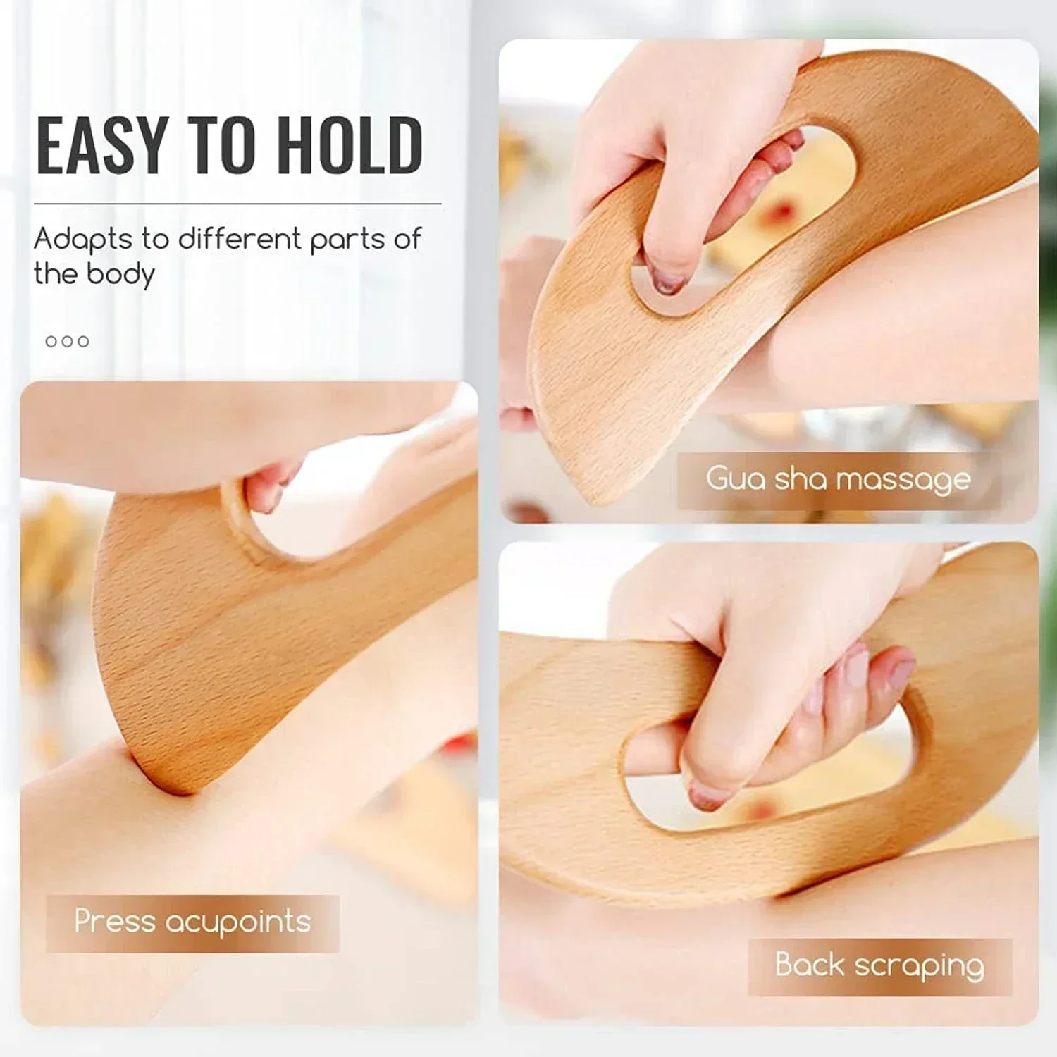 Wooden Gua Sha Tool for Body M - Spa And Wellness recension och pris